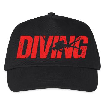 Plongée - Cadeau Plongeur - Casquette de baseball Enfant - noir - Devant