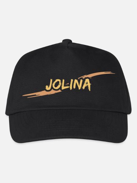 Geschenk für Jolina - Kinder Basecap - Schwarz