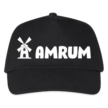 Amrum Windmühle - Kinder Basecap - Schwarz - Vorne