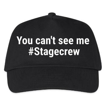 You can't see me #Stagecrew White - Kids’ Baseball Cap - black - Front