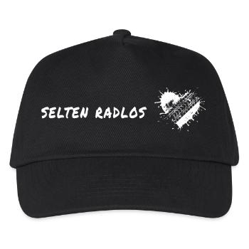 selten radlos fahrrad spruch geschenk reifenspur - Kinder Basecap - Schwarz - Vorne