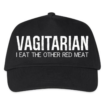 vegetarian I eat the other red meat - Kids’ Baseball Cap - black - Front