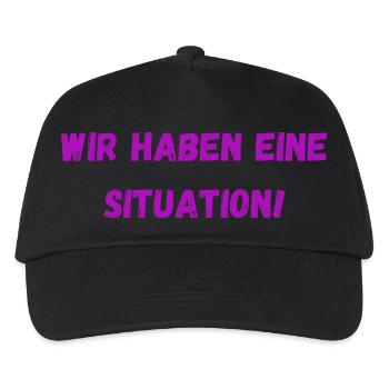 Wir haben eine Situation - Kinder Basecap - Schwarz - Vorne