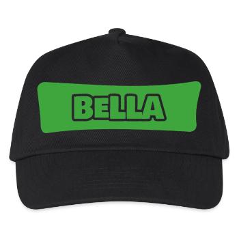 Geschenk für Bella - Kinder Basecap - Schwarz - Vorne
