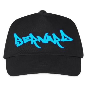 Bernard graffiti text turquoise - Kids’ Baseball Cap - black - Front