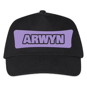 First name Arwyn - Kids’ Baseball Cap - black - Front