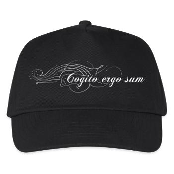 Cogito ergo sum - Ich denke also bin ich - Kinder Basecap - Schwarz - Vorne
