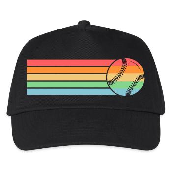 Baseballspieler Baseball - Kinder Basecap - Schwarz - Vorne