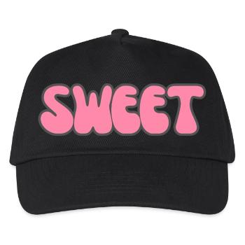 Modern Typography Cool Art Studio Brand Logo sweet - Kinder Basecap - Schwarz - Vorne