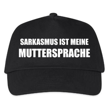 Sarkasmus ist meine Muttersprache - Kinder Basecap - Schwarz - Vorne
