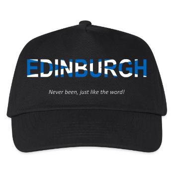 Edinburgh Humorvolles Wortkunst-Design - Kinder Basecap - Schwarz - Vorne