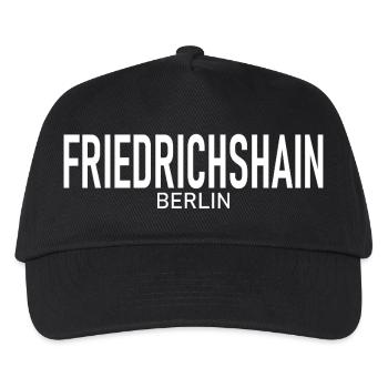Friedrichshain - Berlin - Quartier - Allemagne - Casquette de baseball Enfant - noir - Devant