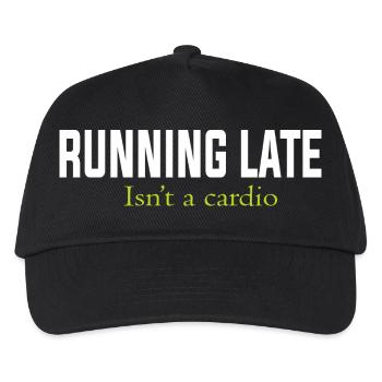 RUNNING LATE IS NOT A CARDIO - Kids’ Baseball Cap - black - Front