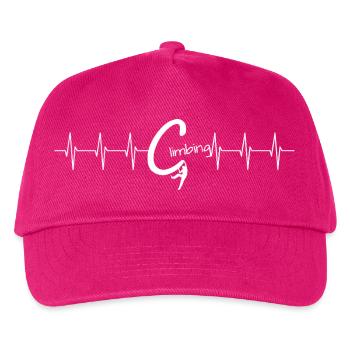 Herzschlag Schriftzug Pulse - Kinder Basecap - Fuchsia - Vorne