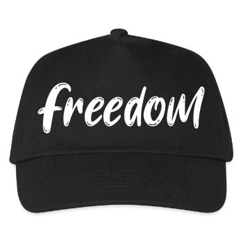 Freedom Brush Script Monochrome Statement - Kinder Basecap - Schwarz - Vorne