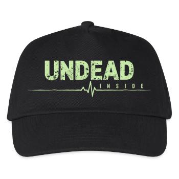 Undead Inside Zombie Spruch - Kinder Basecap - Schwarz - Vorne