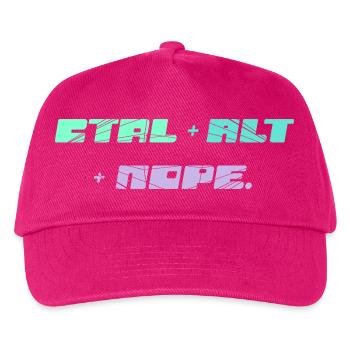 CTRL ALT NOPE - IT Motif - Kids’ Baseball Cap - fuchsia - Front