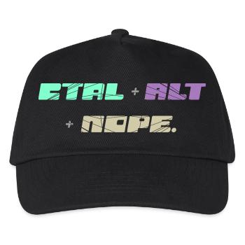 CTRL ALT Nope - Kinder Basecap - Schwarz - Vorne