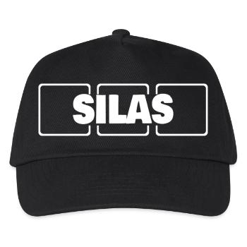 Nom Silas - Casquette de baseball Enfant - noir - Devant