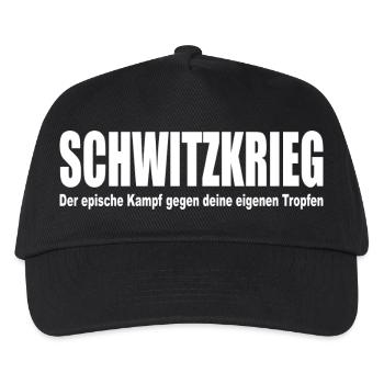 SCHWITZKRIEG Epische Kampf gegen Tropfen Laufen - Kinder Basecap - Schwarz - Vorne