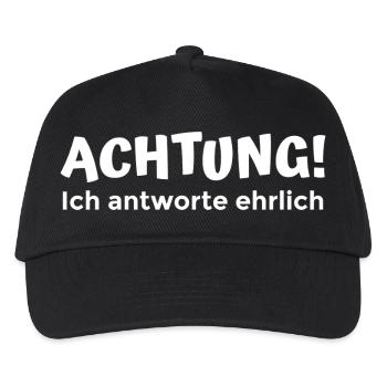 Attention : je réponds honnêtement – chemise humoristique - Casquette de baseball Enfant - noir - Devant