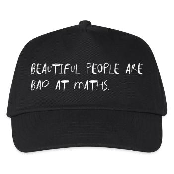 Beautiful People Bad At Maths Saying - Kids’ Baseball Cap - black - Front