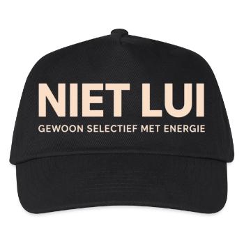 Not lazy. Just selective with energy. - Kids’ Baseball Cap - black - Front