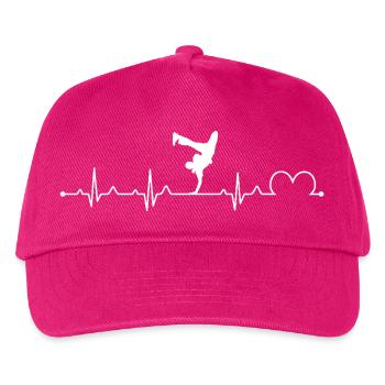 Breakdance Heartbeat EKG Street Hip Hop Dancer - Kids’ Baseball Cap - fuchsia - Front