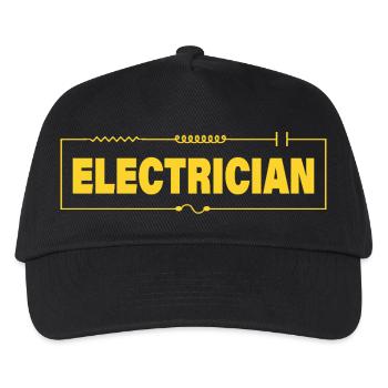 ELECTRICIAN - Kinder Basecap - Schwarz - Vorne