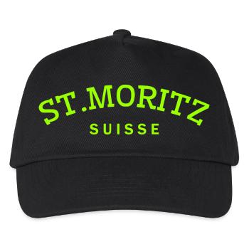 St. Moritz - Suisse - Switzerland - Swiss - Casquette de baseball Enfant - noir - Devant