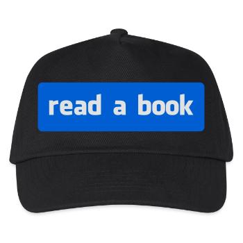 Lies ein Buch – Literature Lover - Kinder Basecap - Schwarz - Vorne