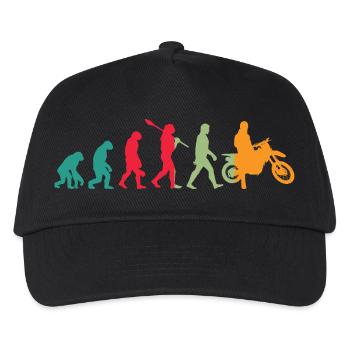 Cross Motorrad Sprung – Evolution - Kinder Basecap - Schwarz - Vorne