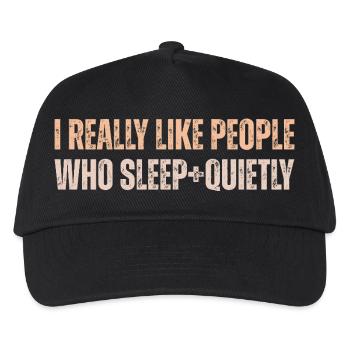 I Really Like People Who Sleep Quietly - Kinder Basecap - Schwarz - Vorne