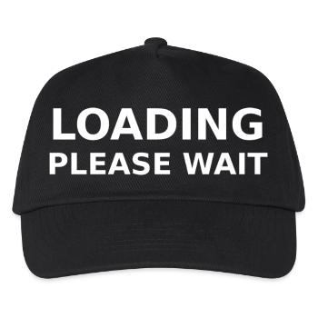 LOADING – PLEASE WAIT - Kinder Basecap - Schwarz - Vorne