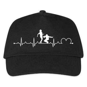 Twist Dancing Herzschlag EKG Pulse Dance Kunst - Kinder Basecap - Schwarz - Vorne