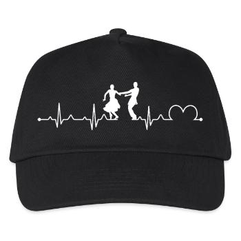 Foxtrot Dance Herzschlag EKG Ballroom-Kunst - Kinder Basecap - Schwarz - Vorne