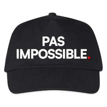 PAS IMPOSSIBLE | Expression humour minimaliste - Casquette de baseball Enfant - noir - Devant
