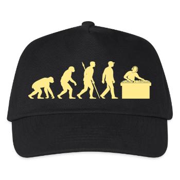 Evolution zum Arbeitsplatz-DJ - Kinder Basecap - Schwarz - Vorne