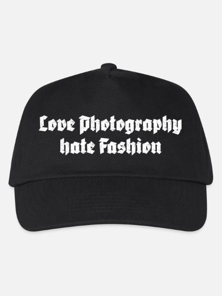 Love Photography hate Fashion - Kinder Basecap - Schwarz
