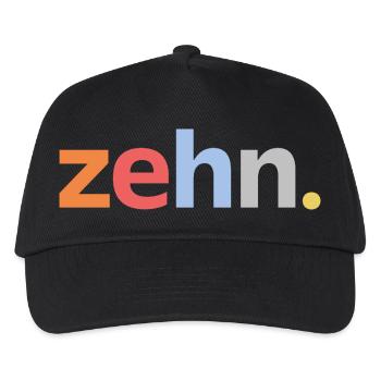 10. Geburtstag Junge Zehn 10 Jahre Jubiläum  - Kinder Basecap - Schwarz - Vorne