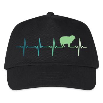 Schafsherzschlag Schaf, Schaf, Schaf - Kinder Basecap - Schwarz - Vorne