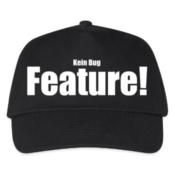 Kein Bug Feature! - Kinder Basecap - Schwarz - Vorne