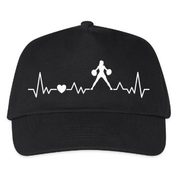 Cheerleader Herzschlag Cheerleading Squad - Kinder Basecap - Schwarz - Vorne