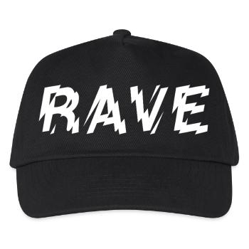 Rave-Musik einfaches Typografie-Logo - Kinder Basecap - Schwarz - Vorne