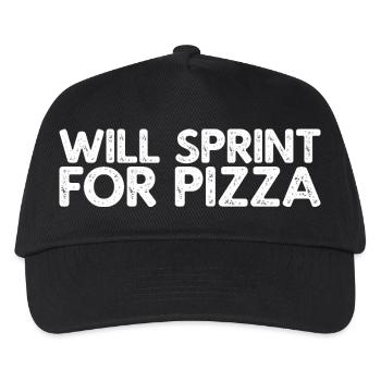 Will Sprint For Pizza - Kinder Basecap - Schwarz - Vorne