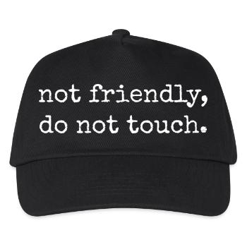 Not Friendly Introvert Saying - Kids’ Baseball Cap - black - Front