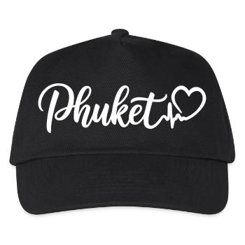 Phuket Herzschlag Thailand - Kinder Basecap - Schwarz - Vorne