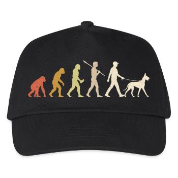 Fun Fun Dog Dog Evolution Geschenk für einen Hundebesitzer - Kinder Basecap - Schwarz - Vorne