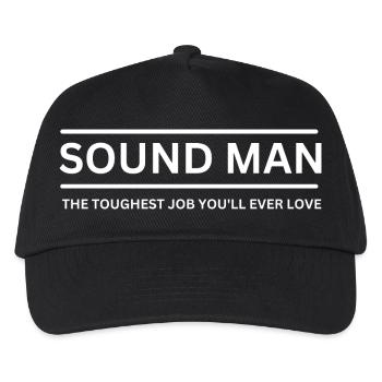 Sound Man Audioingenieur Geschenk - Kinder Basecap - Schwarz - Vorne