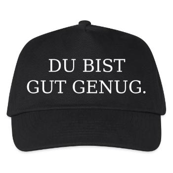 Du Bist Gut Genug  - Kinder Basecap - Schwarz - Vorne